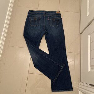 Levi's 526 Women Jeans Slender Bootcut Mid Rise Denim Size 16M Back Flap Pockets